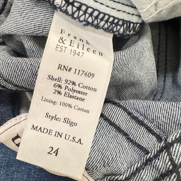 Frank & Eileen Sligo Skinny Jeans Womens Size 4 Dark Wash Denim Ankle Mid Rise - Picture 11 of 13